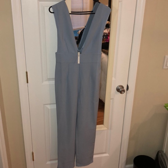 ASOS Pants - ASOS Plunge Front Light Blue Jumpsuit NWT 4